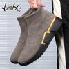 Outdoor Sock Boots Keep Warm Elastic Cotton Fabric Sports Casual Gaobang Platform Shoes for Men 2024 New Fashion Autumn Winter