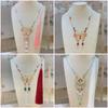 Alloy Chinese Style Necklace Pearl Inlaid Design Pearl Tassel Chain Hanfu Jewelry  Hanfu Matching