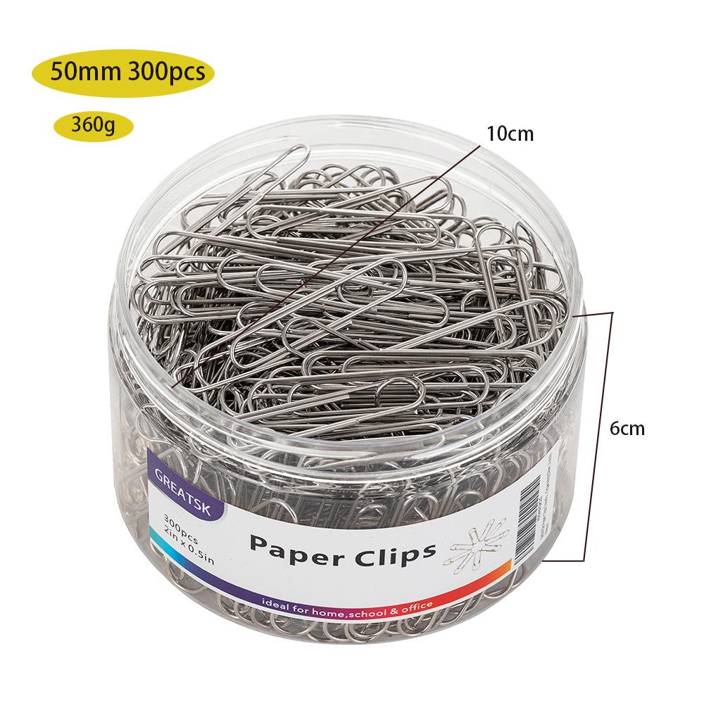 Colorful Large Paperclips & Binder Clips: Nickel-Plated Silver Office Stationery for Bookmarks and Test Papers.