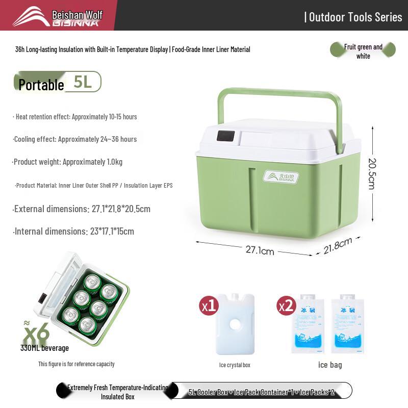 Beishanlang Portable Cooler with Temperature Display