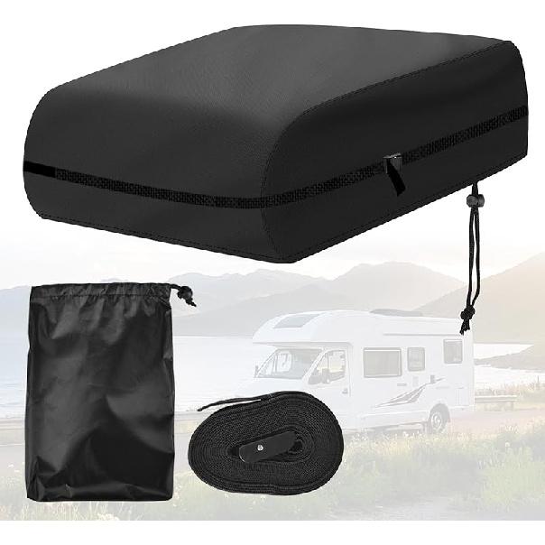 RV Air Conditioner Cover, 31  L X 31  W X 15  H Heavy Duty Camper Travel Trailer AC Covers For Roof, Fit For Coleman Mach, Dometic Brisk, Mach 3 31 L x 31 W x 15 H