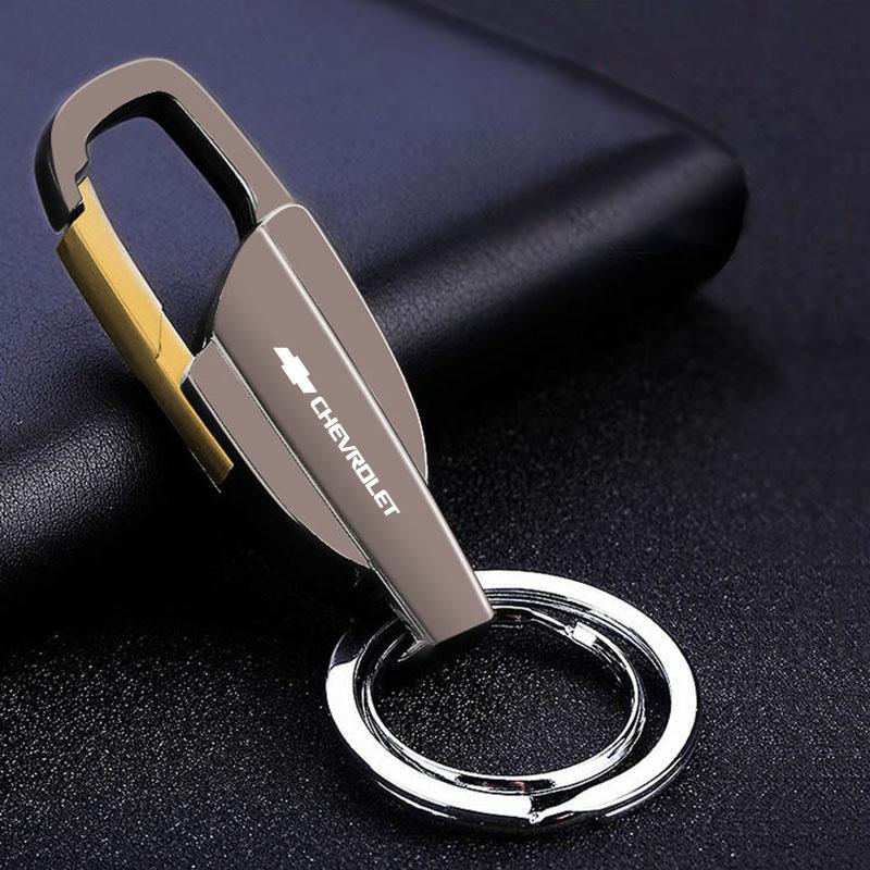 Zinklegering Ring Auto Sleutelhanger Taille Hangende Sleutelhanger Voor Chevrolet Spark Captiva Cruze Malibu Equinox Trax Camaro Blazer Traverse