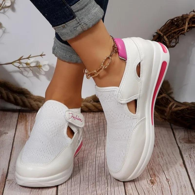 Scarpe da Donna di Alta Qualità Scarpe Vulcanizzate da Donna Moda Punta Rotonda Taglie Forti Platform Scarpe Casual da Esterno