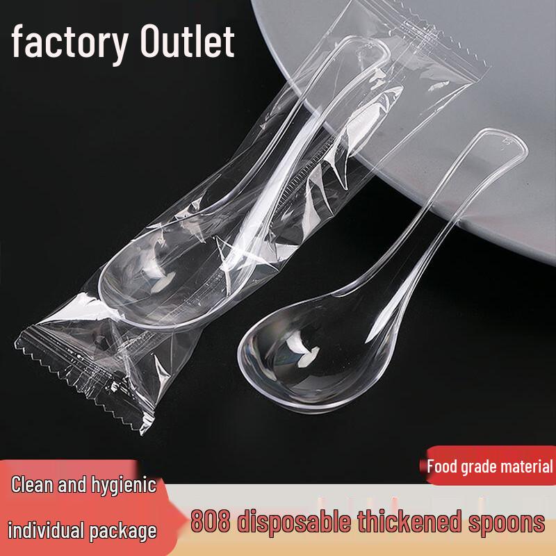 ZISIZ Individually Packaged Disposable Plastic Spoon