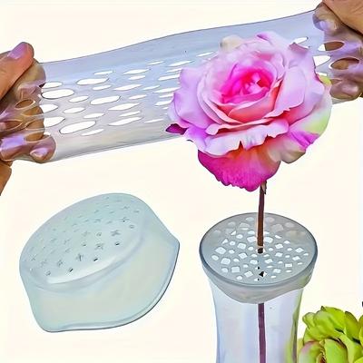 Vielseitiger Silikon-Blumenstielhalter - Wasserdichter Blumensteckschaum für Sträuße, Vasen & Stifteorganisation