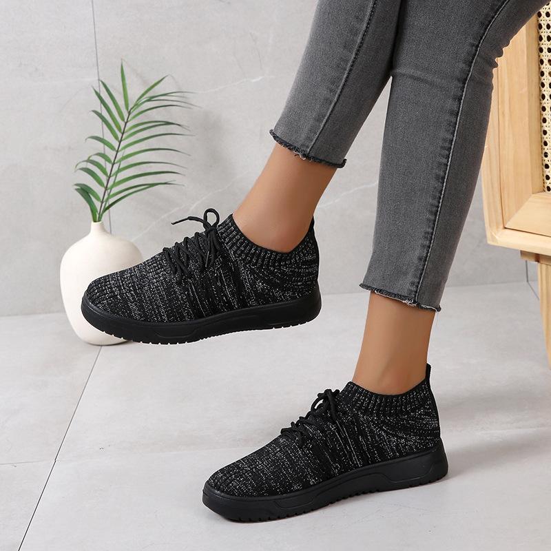 Trendy and Minimalist Single Shoes 2024 New Mesh Breathable Korean Version Versatile and Comfortable Women's Vulcanized Shoes