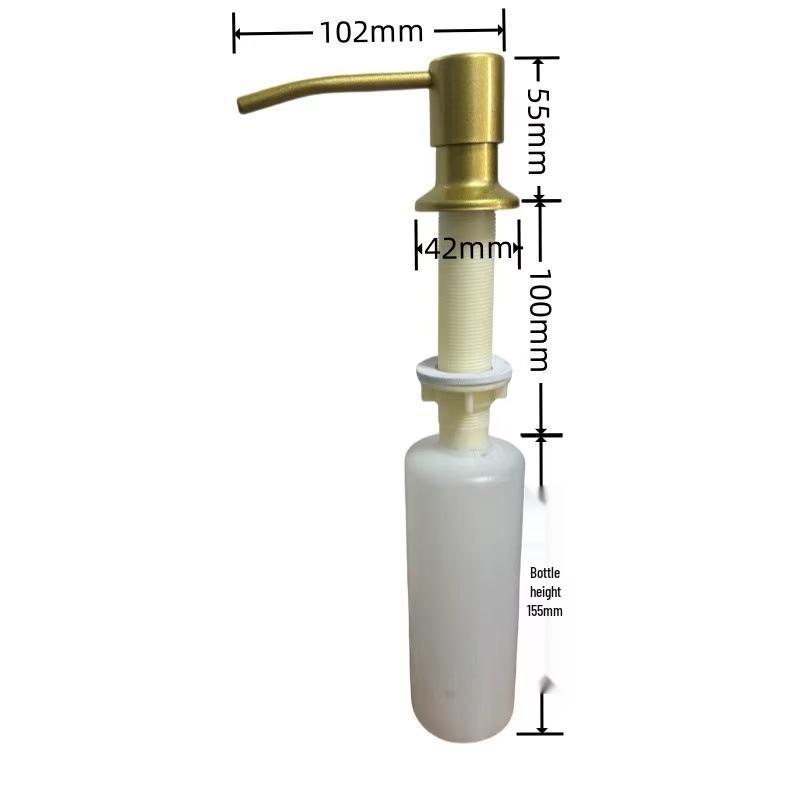 Aquarium Liquid Soap Dispenser Extension Tube with Stainless Steel Pump for Kitchen Sink Detergent Bottle