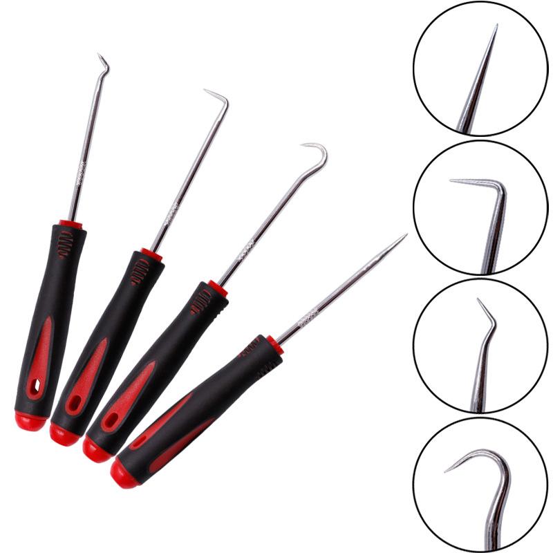 4 Pcs Car Auto Vehicle Oil Seal Screwdrivers Set O-Ring Seal Gasket Puller Remover Pick Hooks Durable Tools