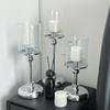 Detachable Candlestick Golden Pillar Candle Holder Candle Holders  For Dining Coffee Table Wedding