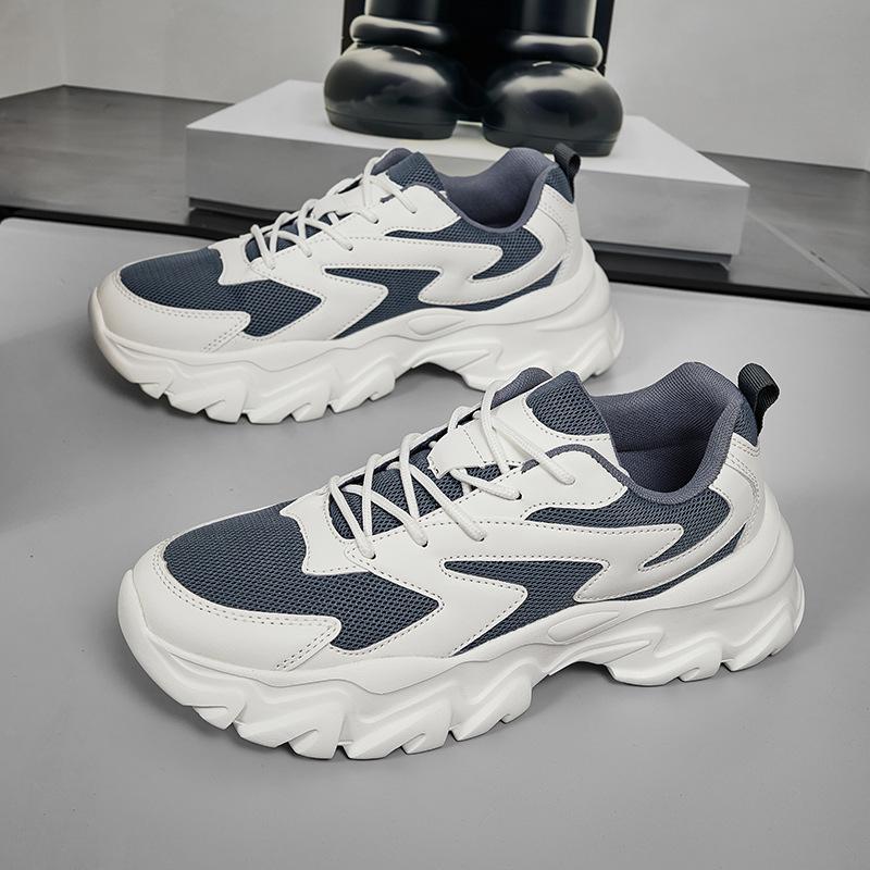 

2025 новая весенне-осенняя сетчатая спортивная обувь для бега, папины кроссовки, молодежные, для увеличения роста, износостойкие, модные, внешнеторговая генерация 45