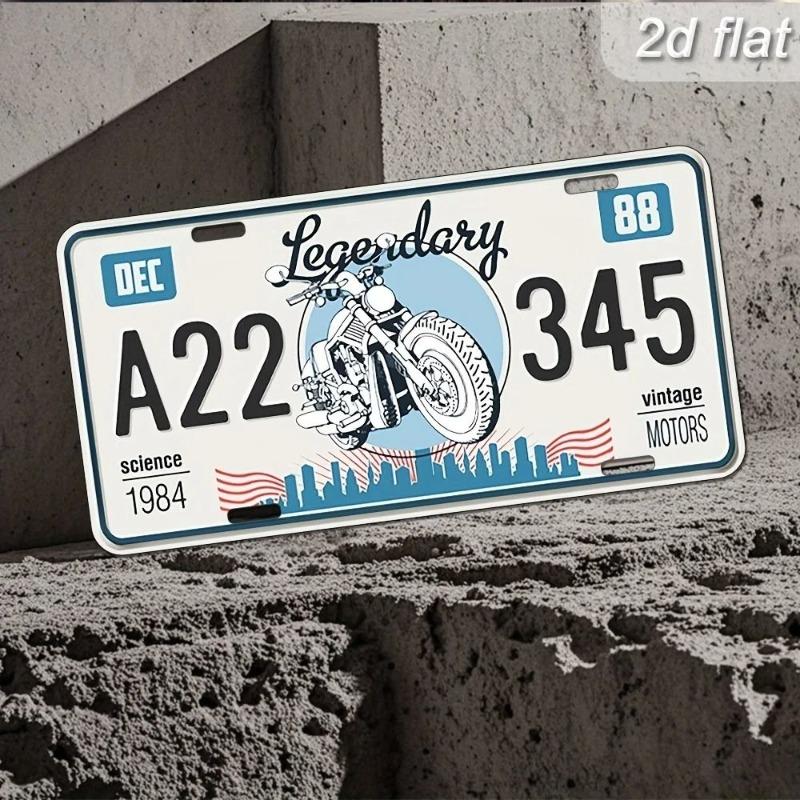 Retro Automobile Tin Signs, Vintage Car Metal Decor 15x30cm