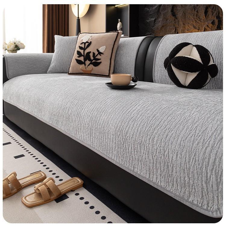 Sofa Cushion Solid Color Sofa Towels New Non Slip Pads Soft And Skin Friendly Comfortable And Reusable Dust Cover Cloth 5 Colors
