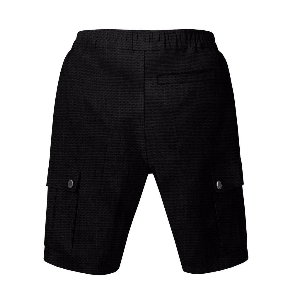 Men's Multi Pocket Cargo Shorts Lightweight Breathable Summer Beach Casual Shorts with Elastic Waistband and Drawstring for Outdoor Activities