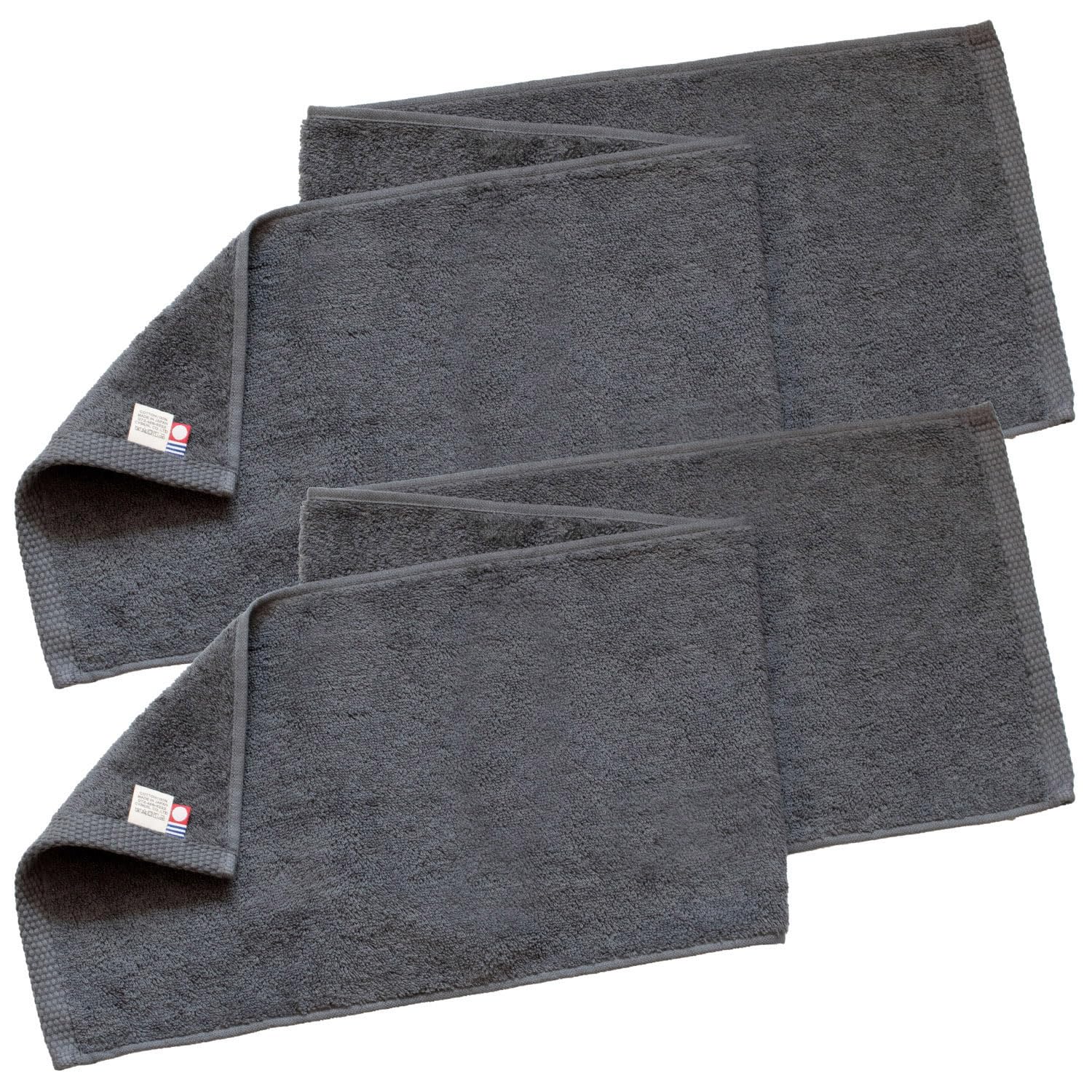 

Transparan Sports Set of Imabari Towels and Scarf Made in 23 x Cotton Towels, 2, Towels, VICTORY, Japan, Absorbent, Approx. 100cm, 100% (Charcoal