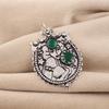 Green Onyx Gemstone 925 Sterling Silver Wedding Jewelry Women Pendant 1.9" For Women CP-44-19