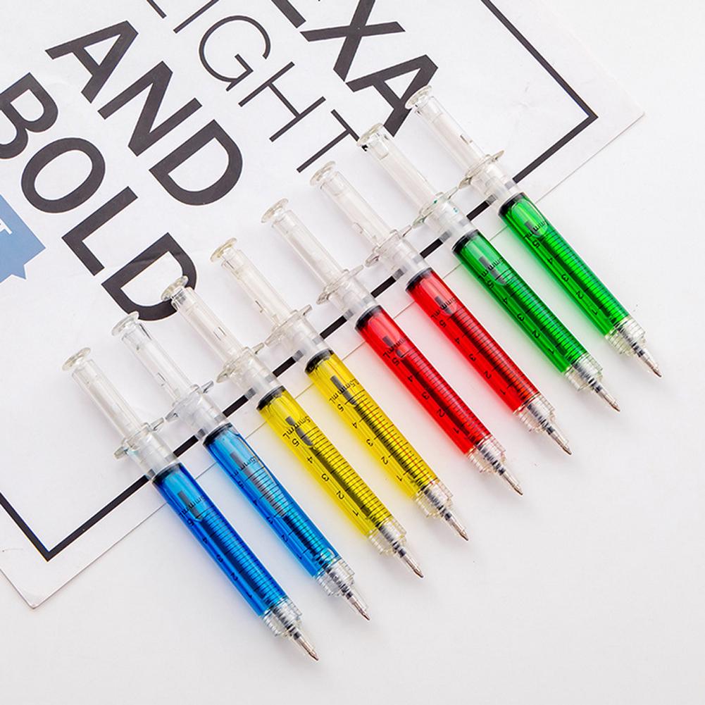 5Pcs Stationery Gift Nurse Liquid Syringe Injection Ballpoint Pen Boy Girl School