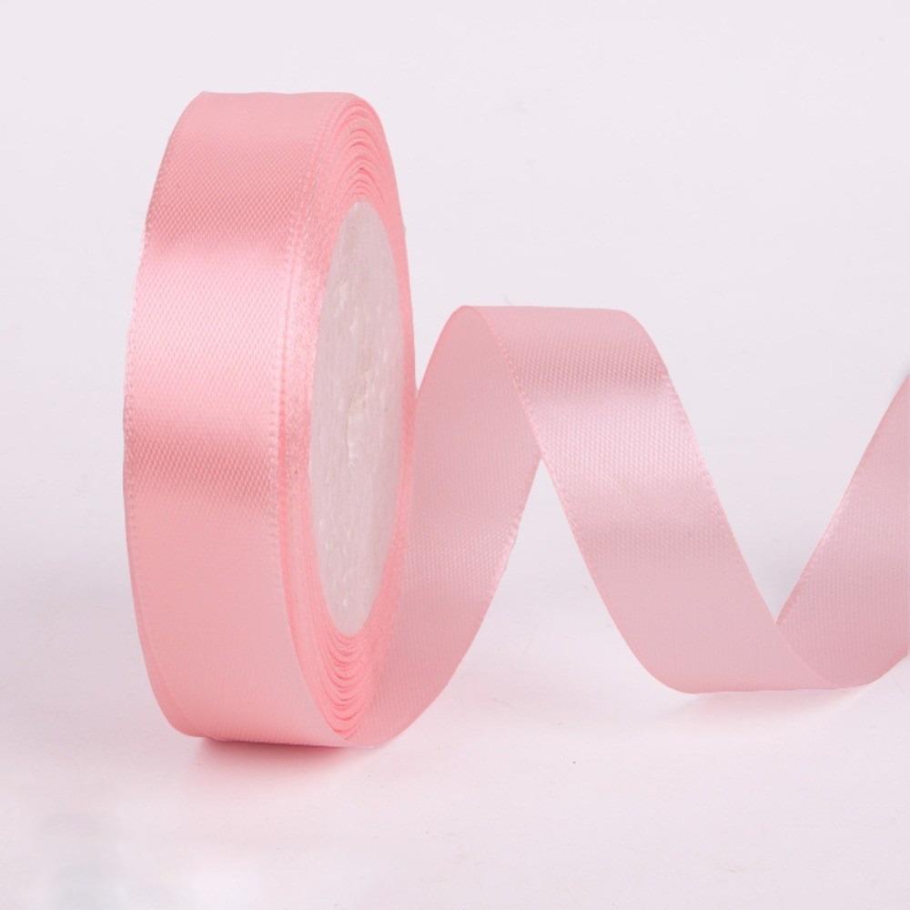 1Roll 0.8IN X 25 Yards 2CM Solid Satin Ribbons DIY Gift Wrapping Handmade Bows Bouquet Ribbons Shiny Cake Packaging