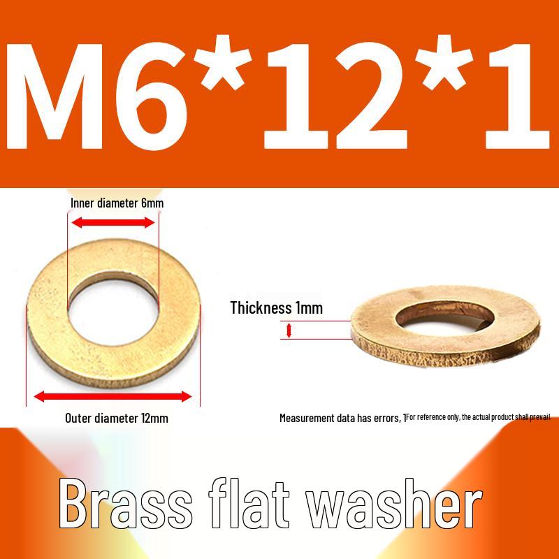 Brass and Copper Shim Washers: Sizes M2-M20