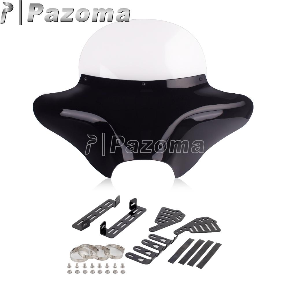 ABS Plastic Batwing Front Fairing Universal Motorcycle For Harley Road King Softail Suzuki VL800K1 Honda VT750 VT1100 Shadow