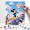 Disney Painting By Numbers Kit Ice Cream Factory Rainbow Robot Hand Painting Home Decor
