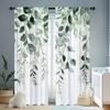 2-pack Floral Curtains, Polyester Fabric, Machine Washable, Suitable for Bedroom, Living Room, Kitchen and Bathroom