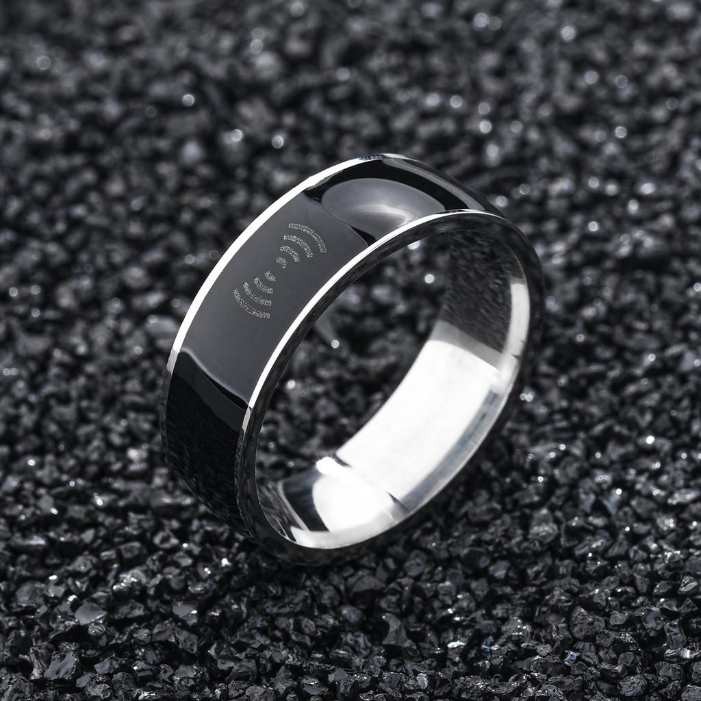Stainless Steel Nfc Smart Ring With Gold Plating For Unisex Tech Accessories