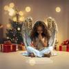 Acrylic Angel Statue Art Modern 2D Praying Desktop Figurine Home Office Creative Decor Piece
