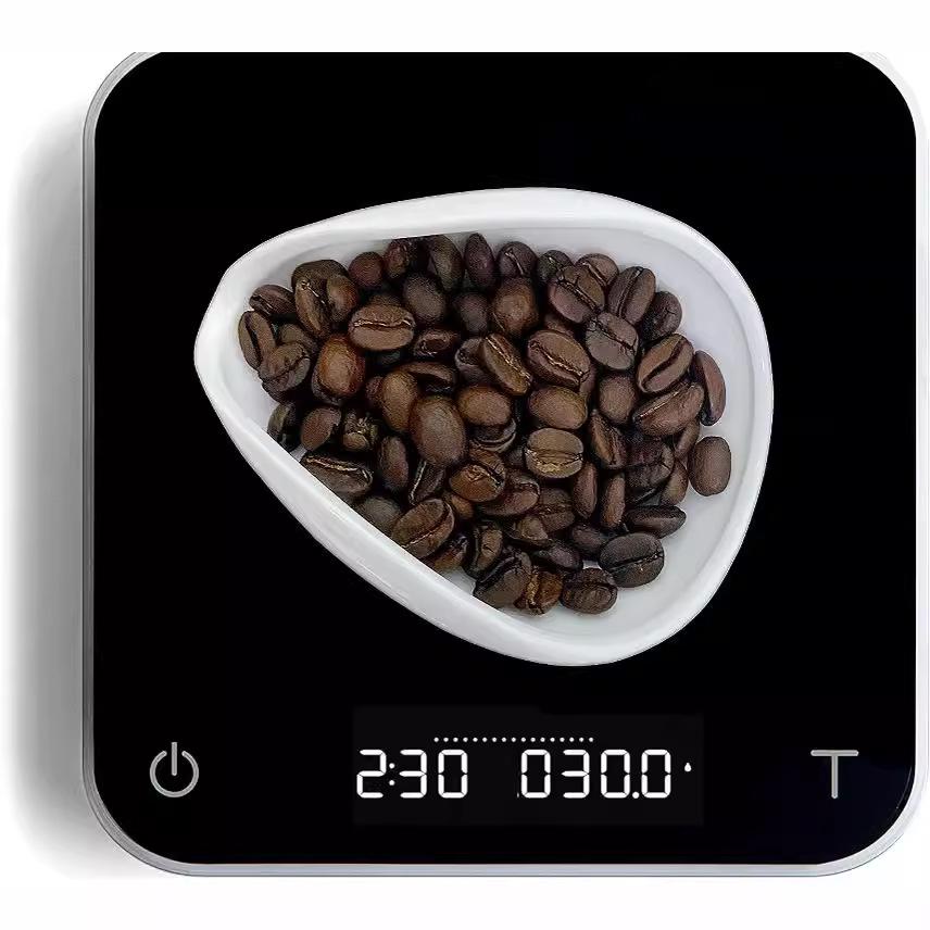 Coffee Bean Measuring Cup: Ceramic Scale for Beans & Powder, Green Roasted Sample Display Dish