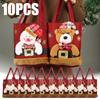 Santa Claus Snowman Deer Christmas Gift Bag for Childrens Candy Presents Holiday Party Favor Decorative Handbag