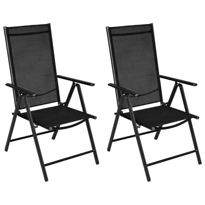 VidaXL Bistro Furniture 3 Pcs Aluminium and Textilene Black