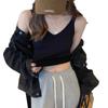 Women's Winter Plush Vest: Thick, Warm, Padded Chest, Sleeveless, One-Piece Bra Design, Contrasting Color