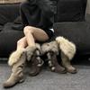 Shoe Utopia 2025 Winter Russian Tall Puckle Thick Fleece Fashion Warm Snow Boots