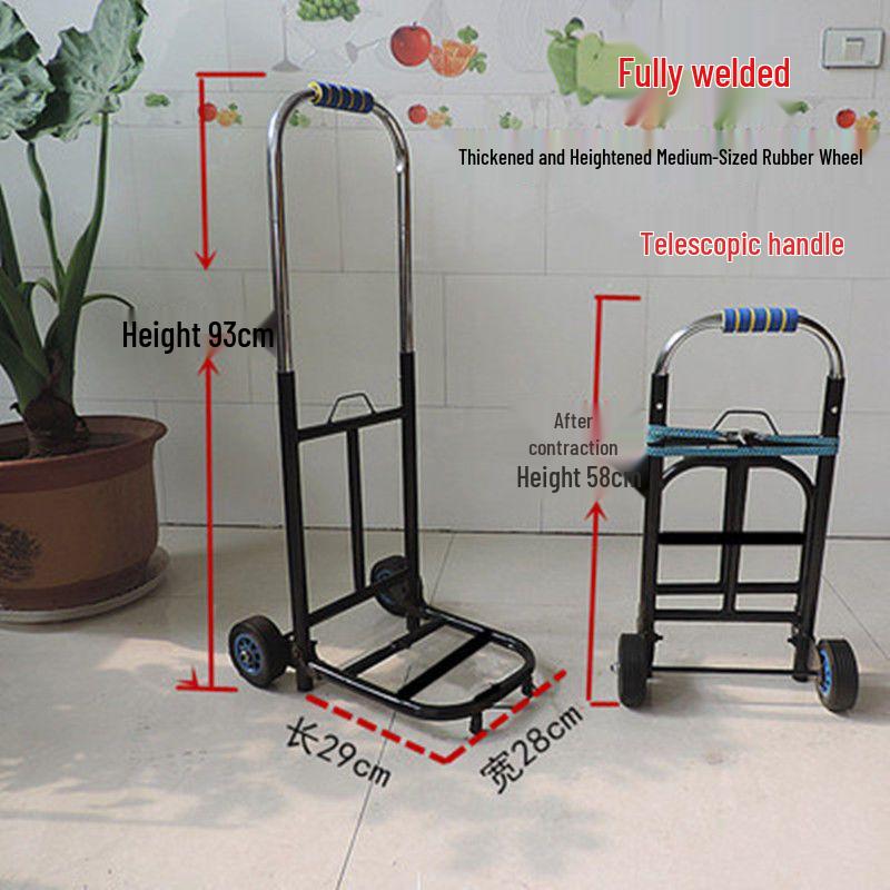 Heavy Duty Folding Stair Climbing Handcart - Portable Shopping and Luggage Cart