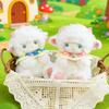 20Cm Cute White Little Sheep Plush Doll Soft Fluffy Stuffed Throw Pillow Lace Trim Home Decor Ornament Birthday Gift For Women