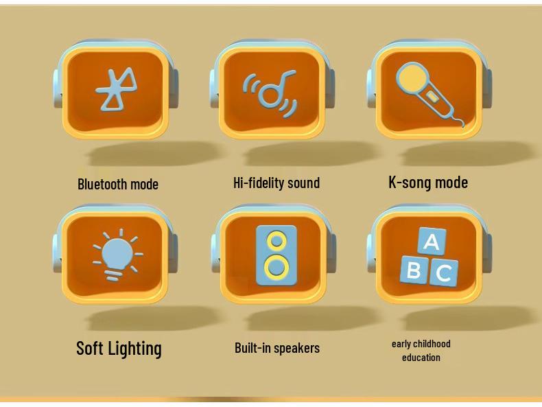 Kids' Multifunctional Singing Microphone and Speaker - Educational Musical Toy for Early Learning