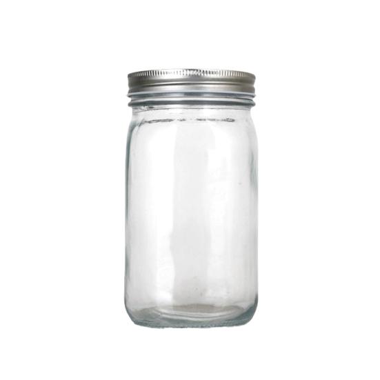 Storage Jars with Lid Clear Glass Wide Mouth Design Thick A