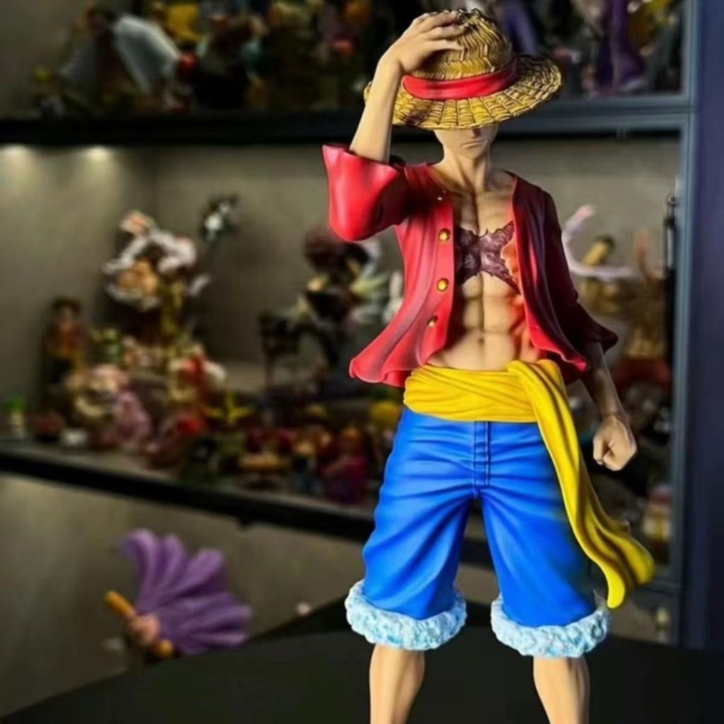 Anime One Piece JT Two Years later Pressure Cap Luffy Action Scene GK Model Statue Toys Double Characters Model Christmas Gift