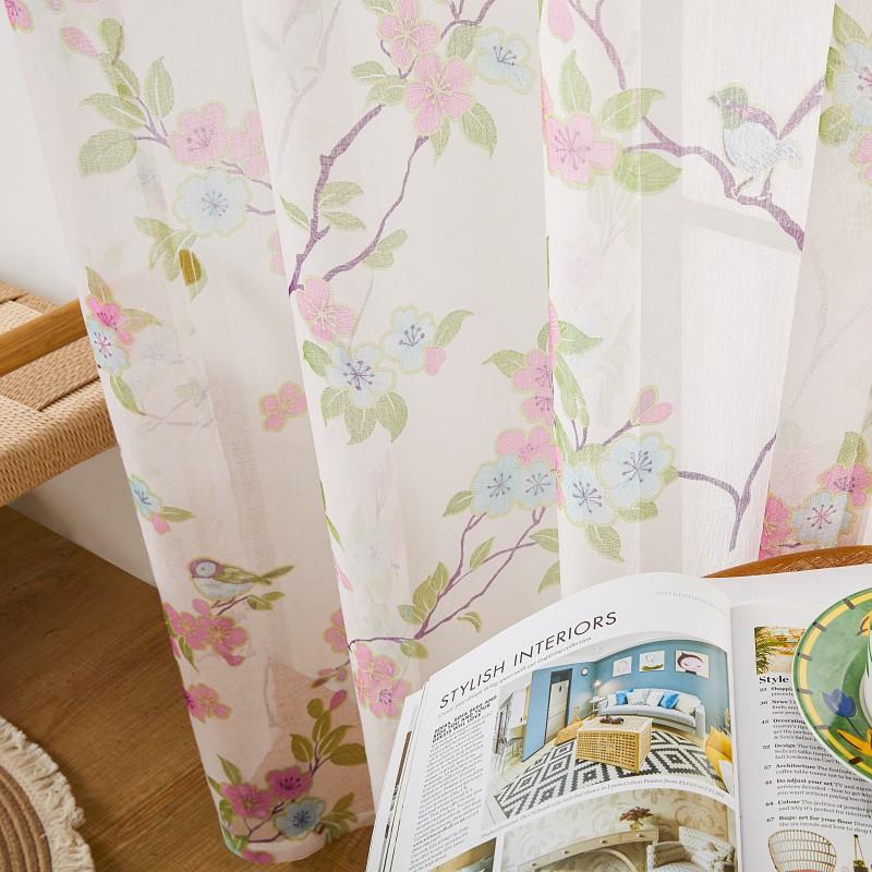 Finished Digital Printing Window Screen Curtain Curtain Fabric High Precision