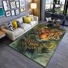 Tiger Pattern Carpet Jungle Design Living Room Decor Vibrant Colors Suitable for Use As an Anti-slip for Living Room Bedroom Sofas