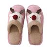 Baumwollpantoffeln niedliche Weihnachts-Elch Baumwollpantoffeln Damen Winterpantoffeln Zuhause rutschfest Paar flauschige Pantoffeln