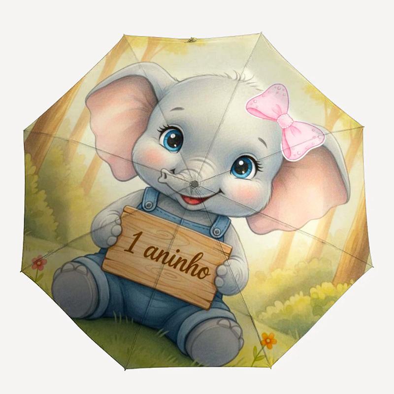 1pc Elephant Umbrella with Plastic Handle,Suitable for All Seasons Umbrellaptys26066