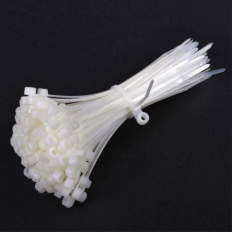 Reusable Screw Hole Cable Ties Self-locking Cord Ties Straps Fastening Loop Office Organizer Heavy Duty Adjustable Cord Zip Tie