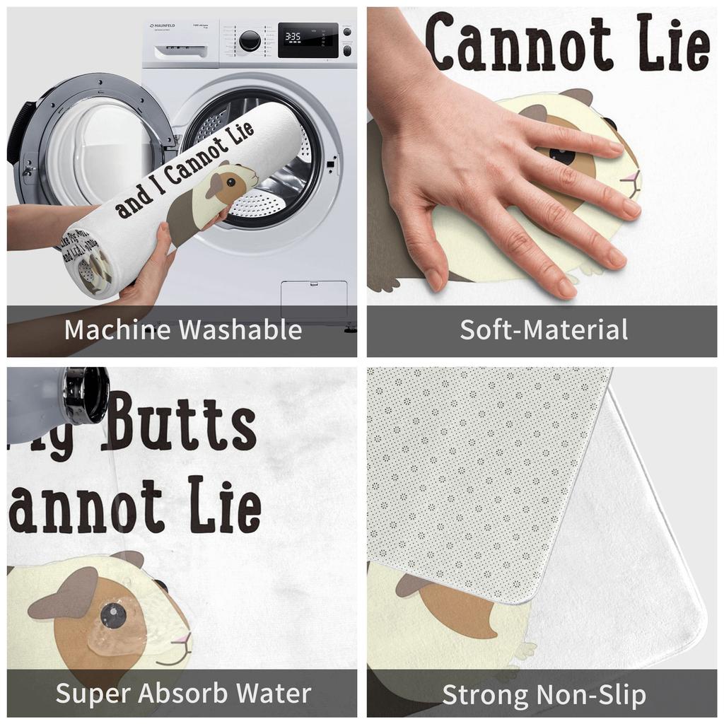Guinea Pig Butts Anti-slip Doormat Floor Mat Sand Scraping Carpet Rug for Kitchen Entrance Home Bedroom Footpad Mats