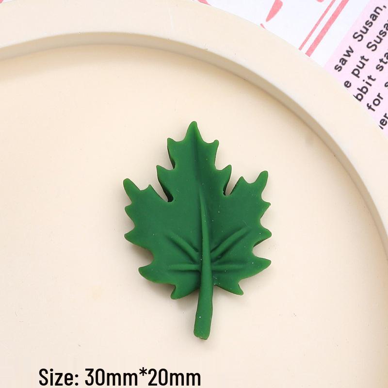 Childlike Leaf-Themed Resin DIY Ornaments: Cartoon Hair Clips & Croc Charms