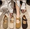 French Flat Mary Jane Shoes Women's New Retro All-match Light Loafers Women Soft-soled Driving Shoes Moccasin Zapatos