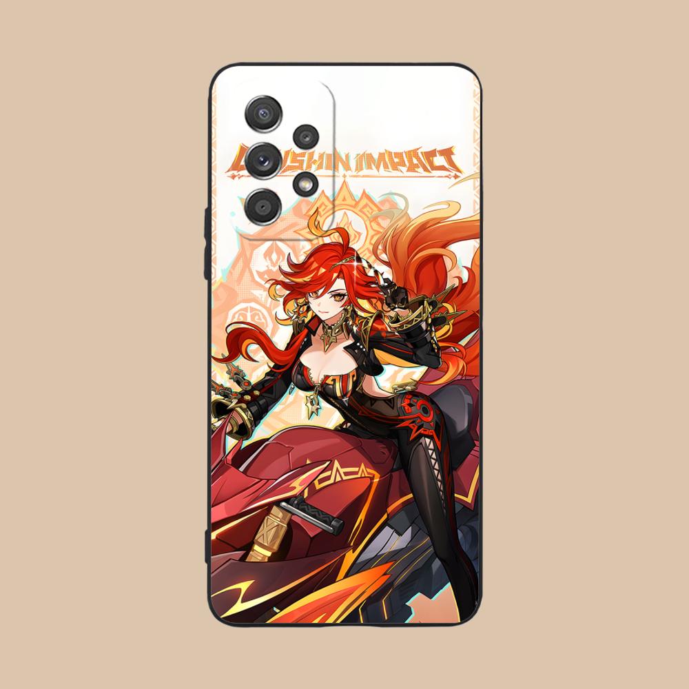 Game GI Mavuika Matte TPU Mobile Phone Case for Samsung Galaxy M55 54 42 35 34 33 32 23 22 15 14 13 12 F55 5G Colorful Cover