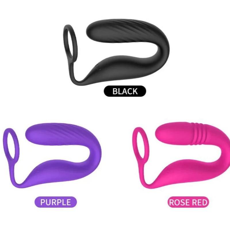 2-in-1 Thrusting Vibrating Prostate Massager With Cock Ring
