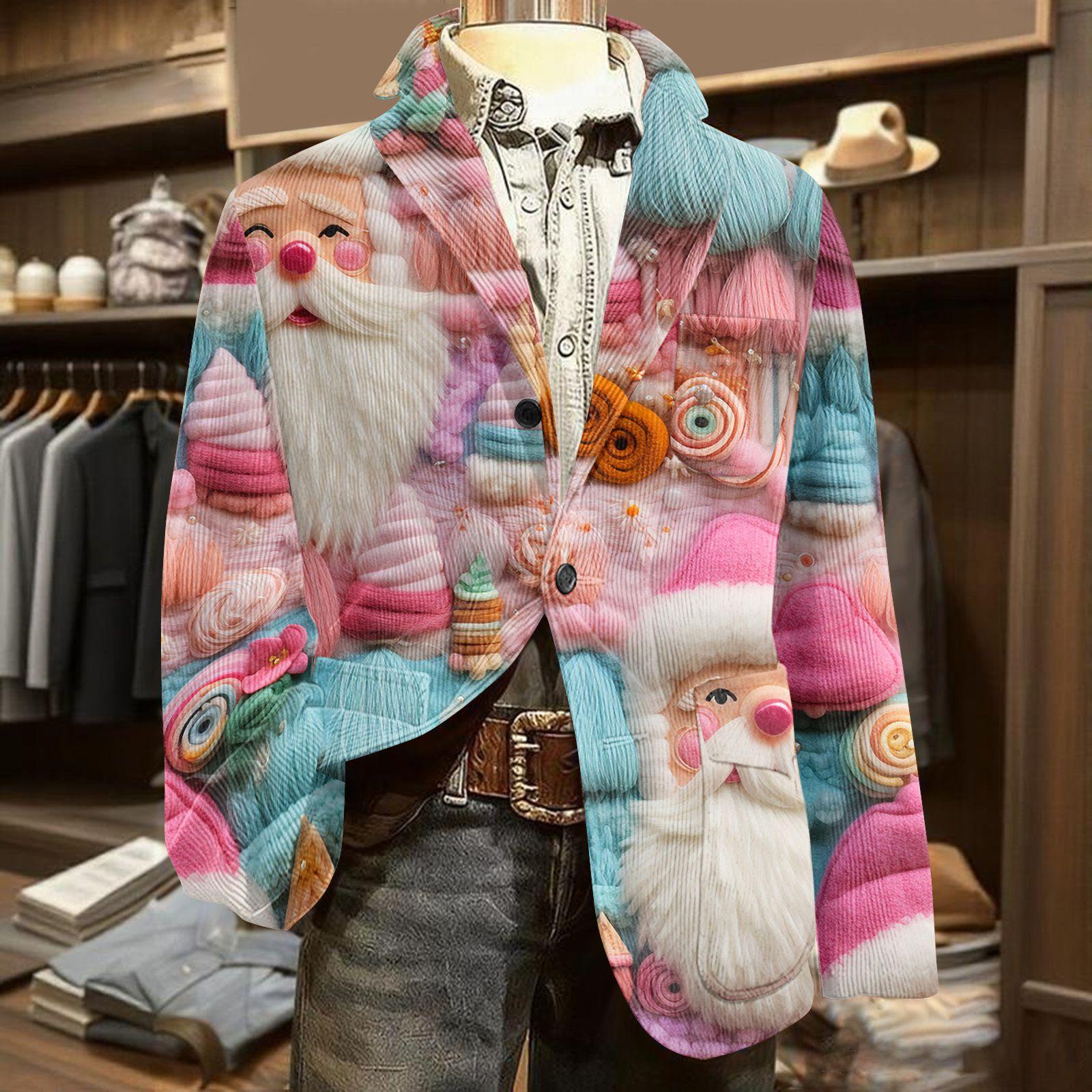 

Мужской вельветовый теплый пиджак-кардиган с принтом и карманами, мужской повседневный костюм XXL