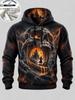 3D Print Halloween Women's Hoodie Haunted House Ghost Pumpkin Bat Lightning Full Print Pullover Long Sleeve Sweatshirt