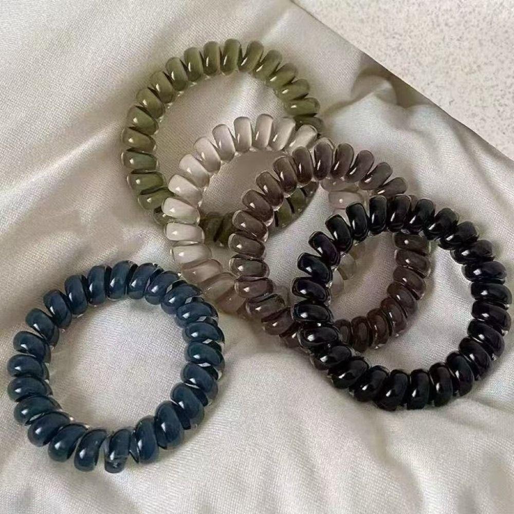 Jelly Color Phone Line Headband Versatile Elastic Hair Bands Bunch Hair Tie For Women Girls